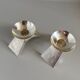 Vintage Modernist Pair Of WMF Ikora Silver Plated Candle Holders