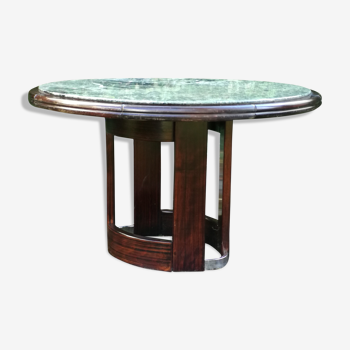 Table ronde Art déco en marbre vert
