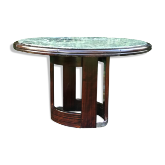Table ronde Art déco en marbre vert