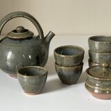 Vintage Gustave Tiffoche ceramic tea set from the 60s