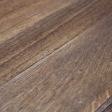 Henri II style double body in worked oak, original leaded stained glass windows