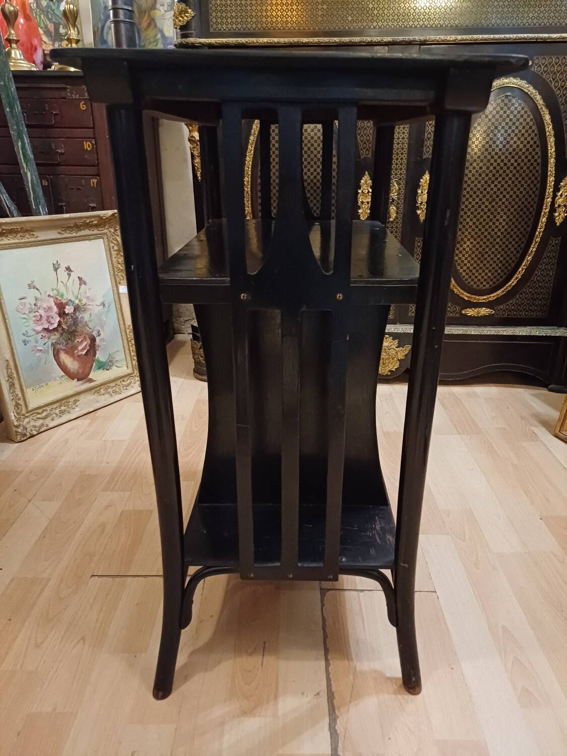 J.&J. Kohn - Koloman Moser - Table - No. 1074 - Beech - Matte Black. 1905
