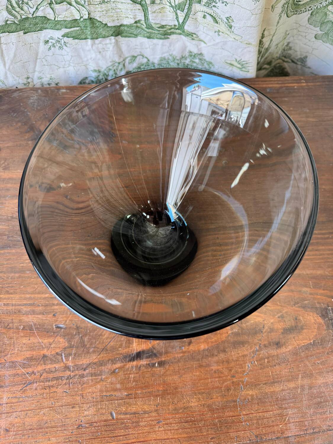 Large asymmetrical bowl designed by Per Lütken for Holmegaard