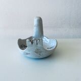 Large empty pocket or cup made of bird ceramic