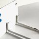 Vintage white metal wall trade coat rack