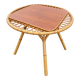 "Trampoline" round coffee table in 1960s rattan