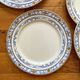5 iron clay dessert plates Colbert, Creil and Montereau