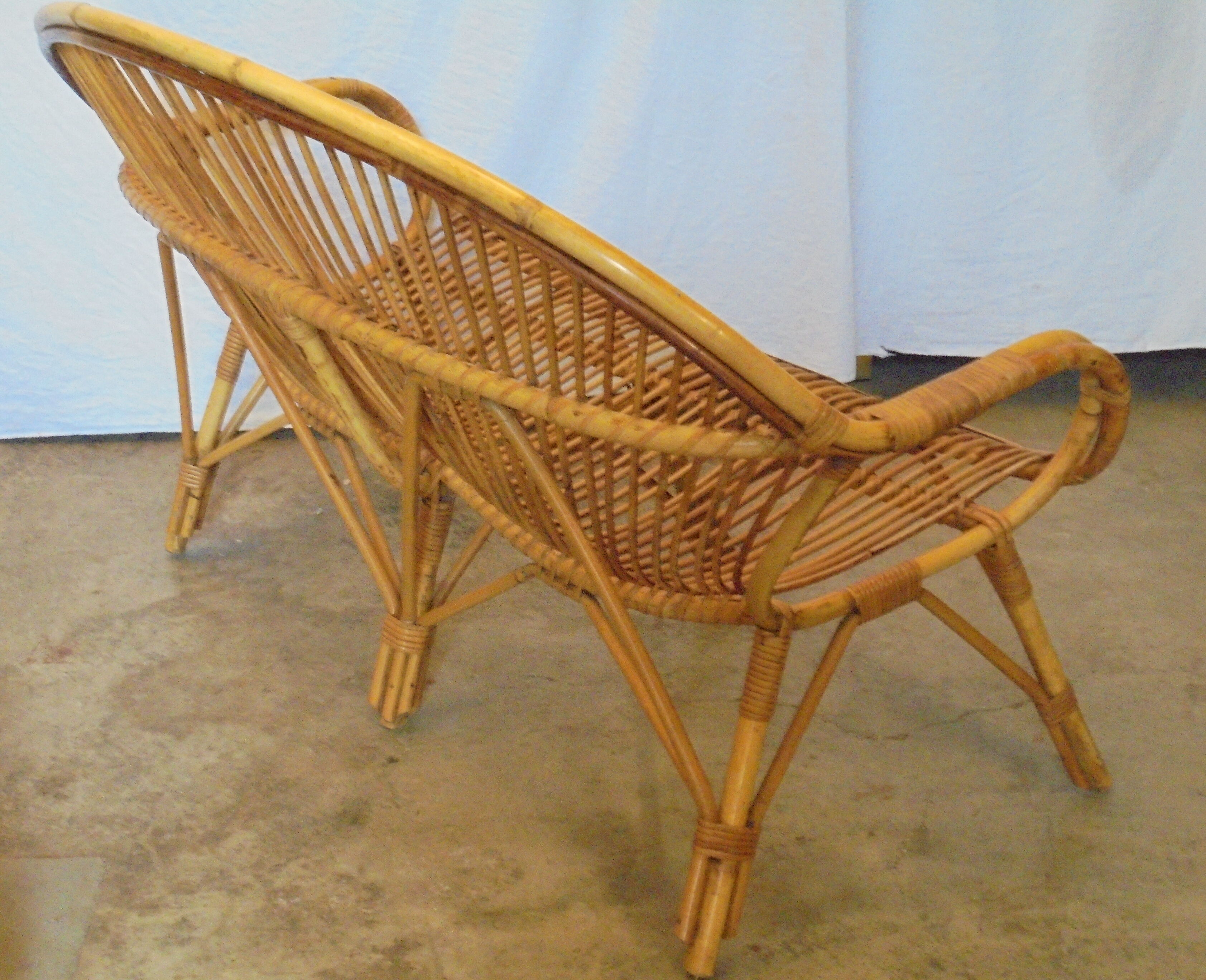 Bamboo sofa and rattan from the 60s