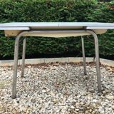 Formica table set with extensions + 4 Plastilux chairs