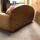 Leather sofa club style Former vintage convertible