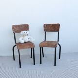 Set of school chairs