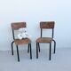 Set of school chairs