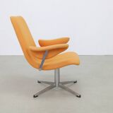Vintage Swivel Lounge Chair Chrome 1960s