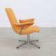 Fauteuil lounge vintage pivotant chromé 1960