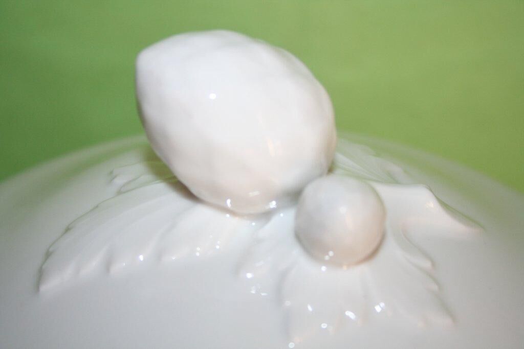 Large old 19 eme white porcelain tureen