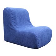 Vintage 70s fireside chair reupholstered in blue