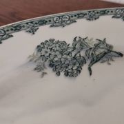 Ancien plat ovale terre de fer manufacture st amand modèle: daisy