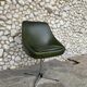 Vintage office chair olive space-age imitation leather 1970s