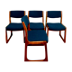 Set of 4 chairs sleigh vintage 1970