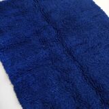 Moroccan Berber carpet beni ouarain uni blue majorelle 242x148cm