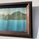 Vintage photographic print / Lake Annecy Alps / wooden frame