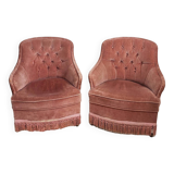 Pink toad armchairs
