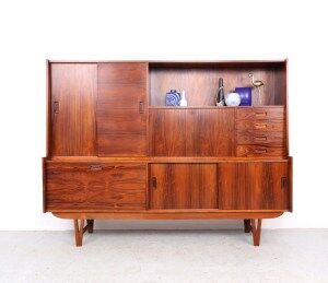 Vintage Dutch design sideboard with asymmetrical layout, 1960s