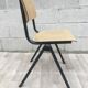Lot de 6 chaises vintage Galvanitas couleur crème