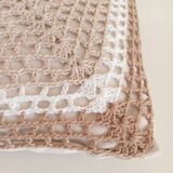 Pair of crocheted cushions