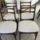Suite 4 chaises Teck par Wilkhan pour Georg Leowald  Allemagne 1960