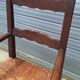 Pair of wooden and straw farmhouse armchairs