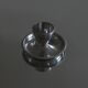 Stainless steel egg cup with saucer and beaded edge