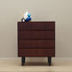 Mahogany chest of drawers, Danish design, 1970s, manufacture Omann Jun