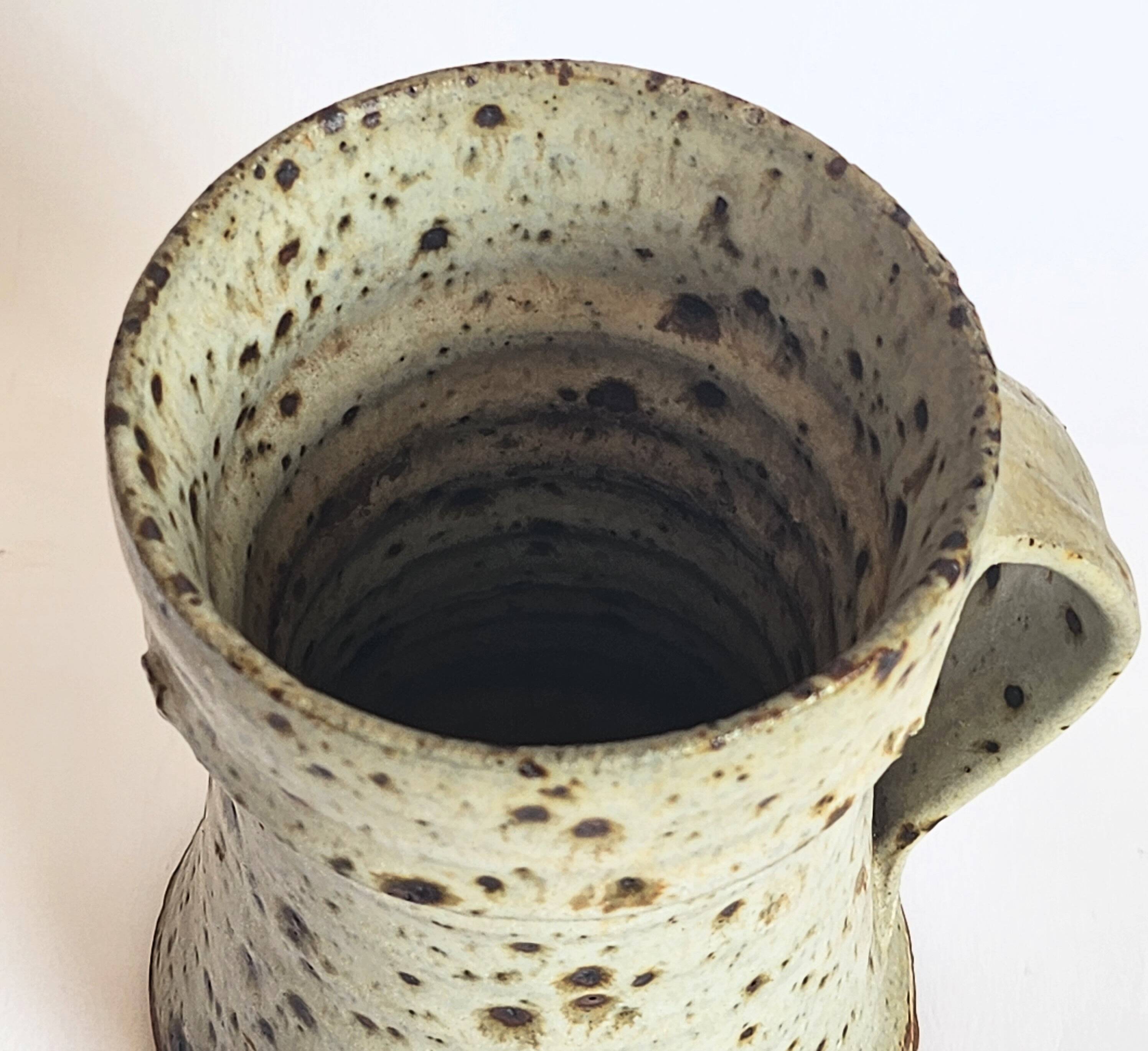 Gustave Tiffoche pyrite stoneware pitcher