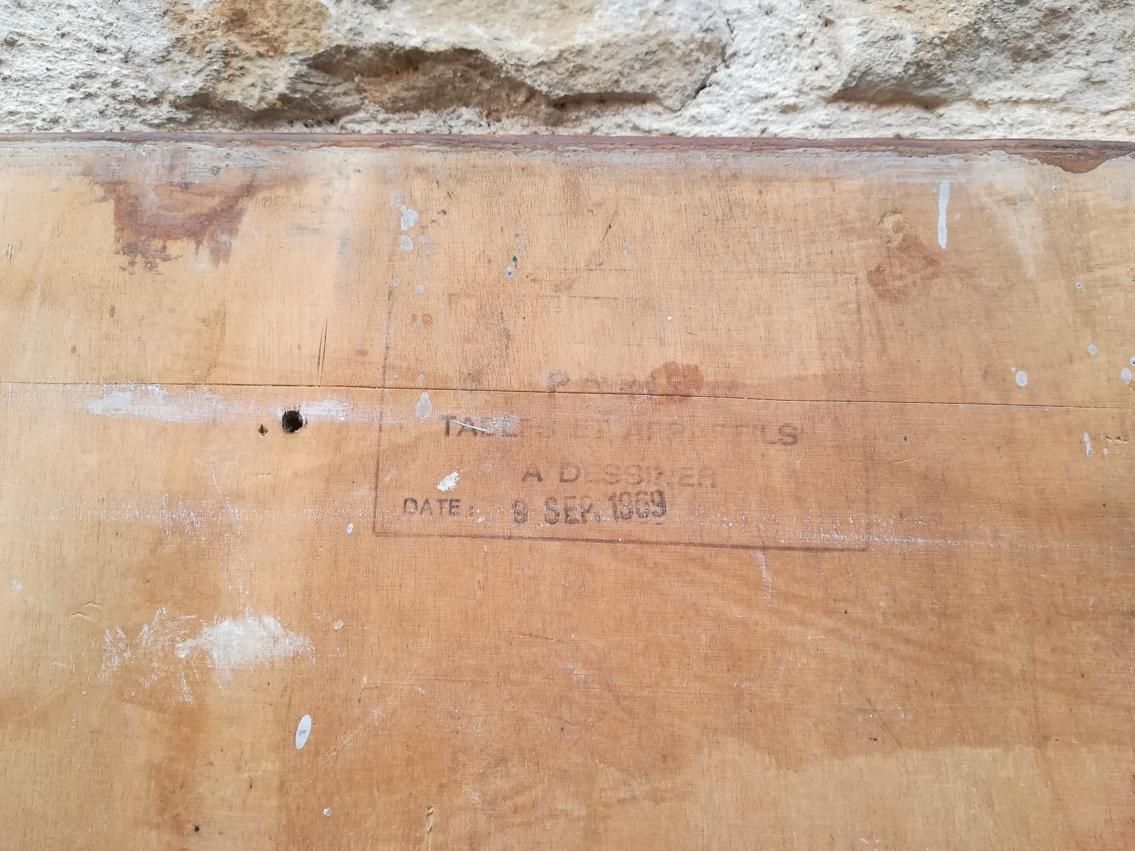 Architect's drawing table from 1969