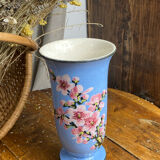 Ceramic vase, cherry blossom decoration, Pardi Vallauris