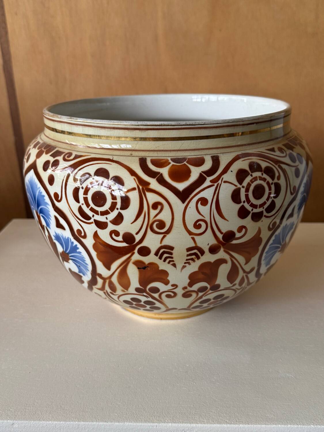 Large art deco flower pot