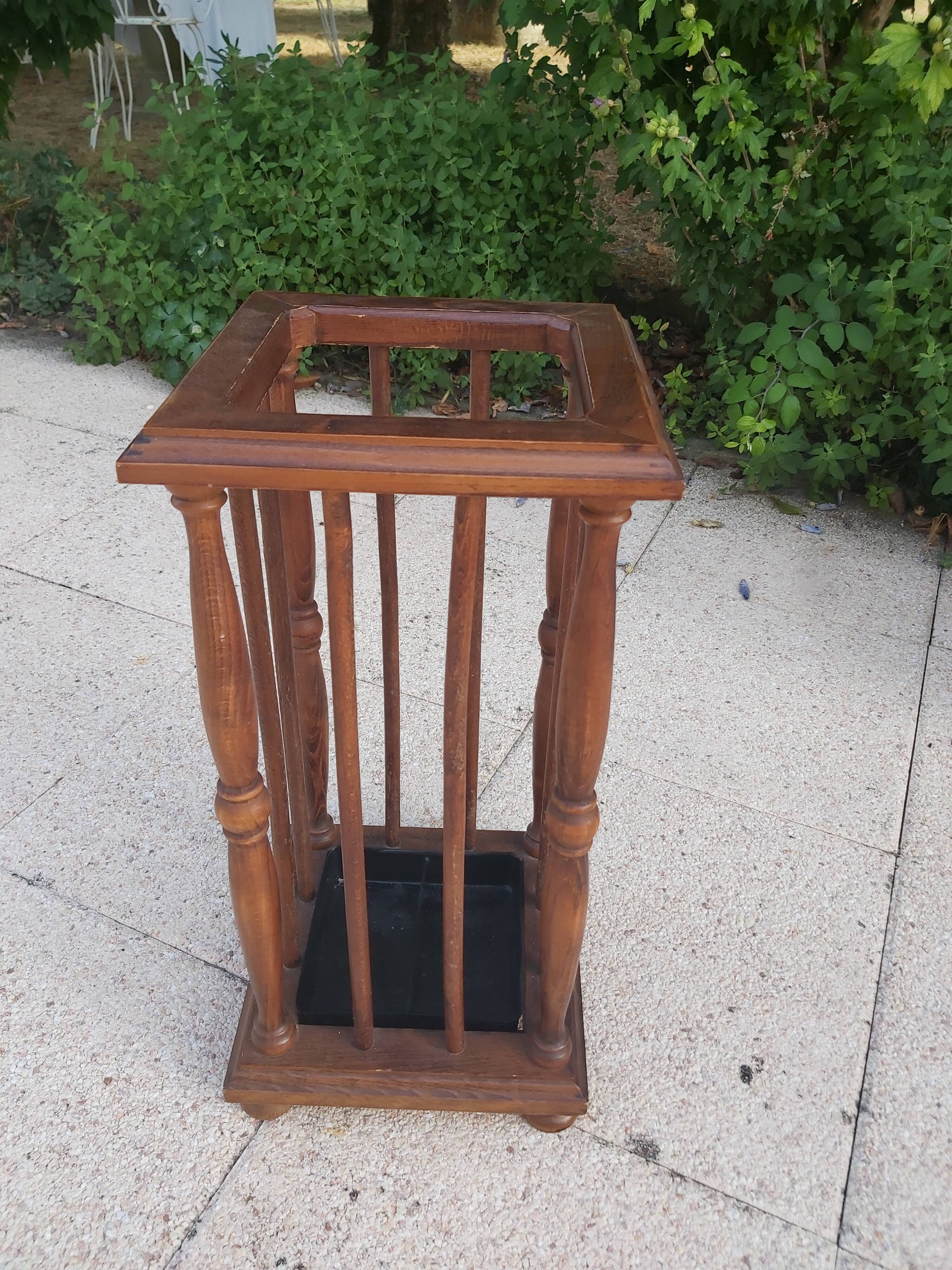 Vintage wooden umbrella holder