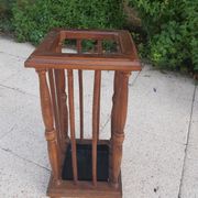 Vintage wooden umbrella holder