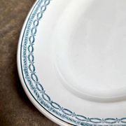 Large oval dish St Amand in blue ironstone