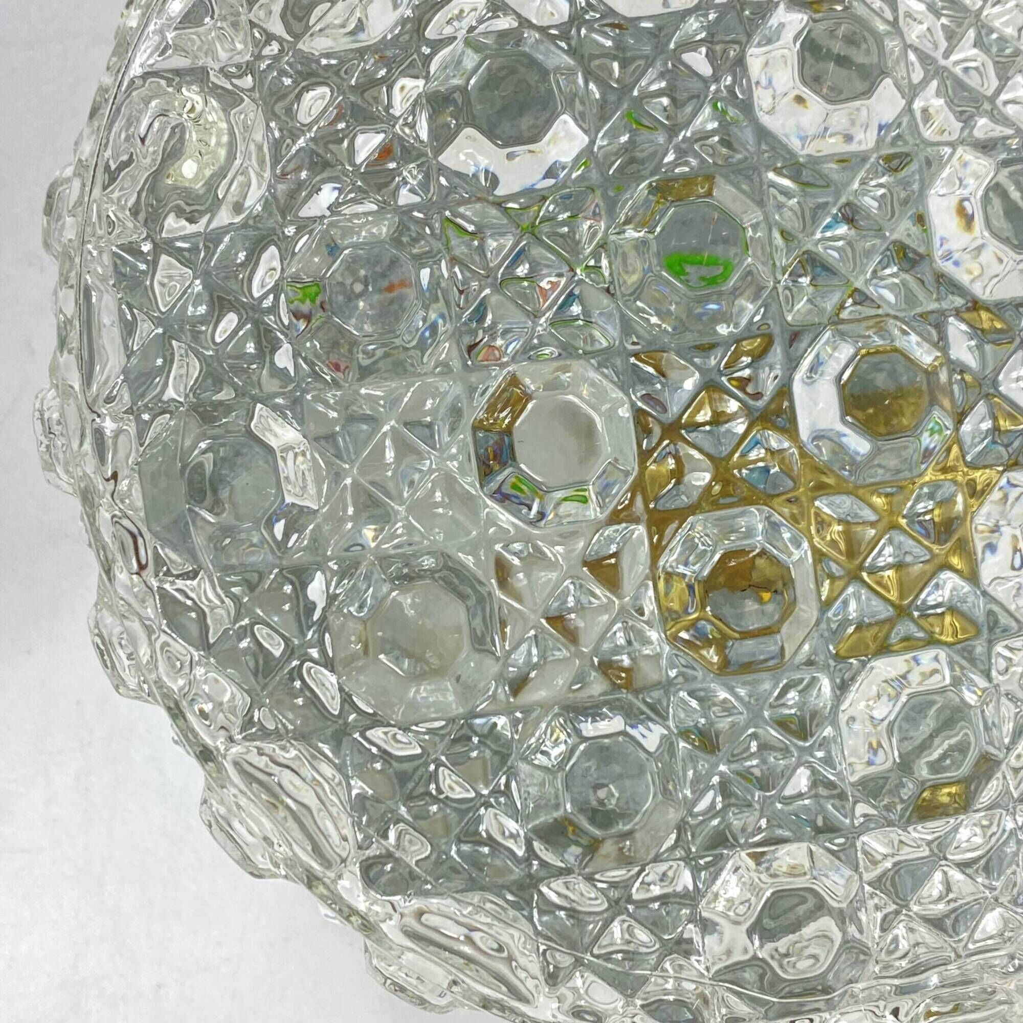 Small wall light ceiling light round minimalist glass 1970 1980 seventies eighties