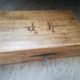 Initial original waxed wooden box j b