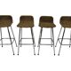 Set of 4 vintage bar stools Dirk van Sliedregt Rohe Noordwolde 1960's