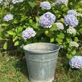 Old bucket in vintage zinc pot cache