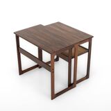 Nesting tables by Silkeborg in wood and wicker