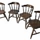 Set de 4 chaises montagnardes en chêne