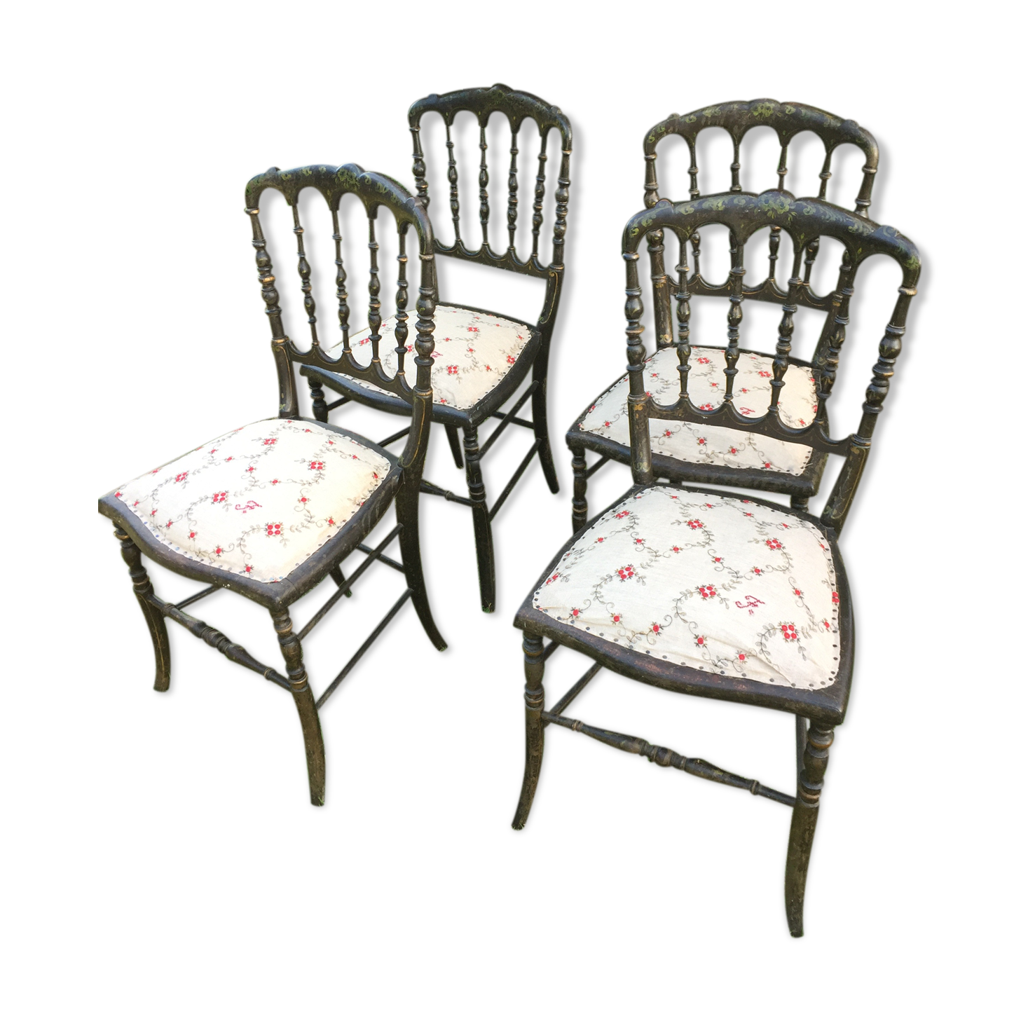 4 Napoleon chairs, orchestra chairs