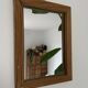Petit miroir mural en bois 15x20cm