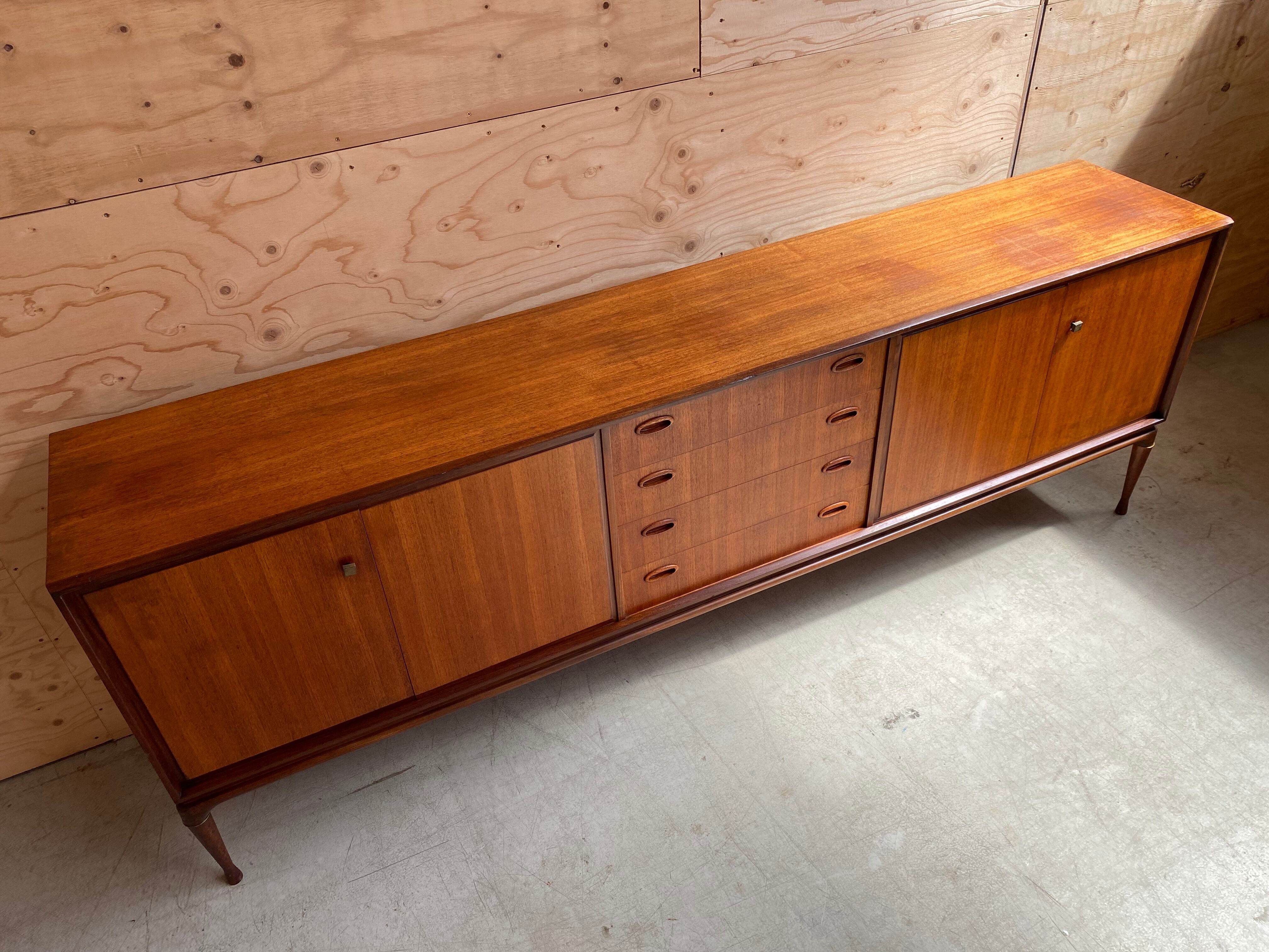 Vintage Scandinavian Danish teak sideboard, 1960s