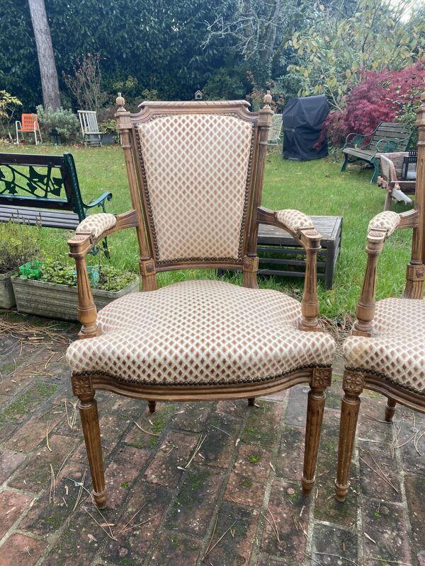 Paire de fauteuil cabriolet Louis 16